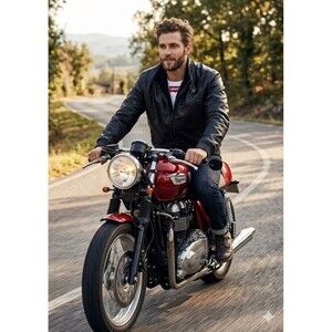 Vintage Levi’s Feaux Leather Zip Up Biker/Motorcycle Style Jacket Size Medium